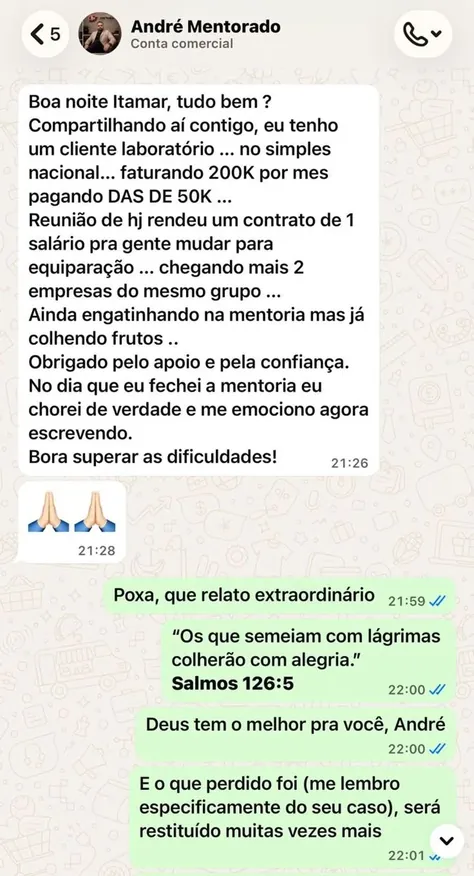 Depoimento de mentorado