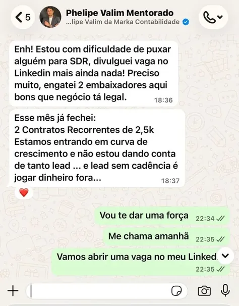 Depoimento de mentorado